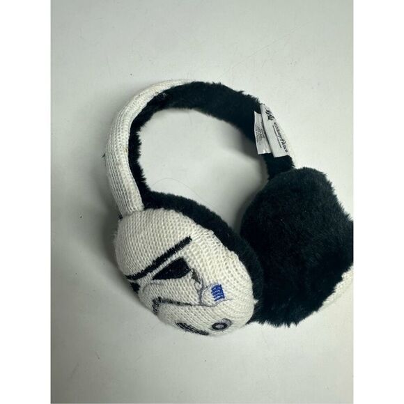 DISNEY PARKS STAR WARS STORM TROOPER EAR MUFFS ADJUSTABLE ONE SIZE KNIT/FLEECE
